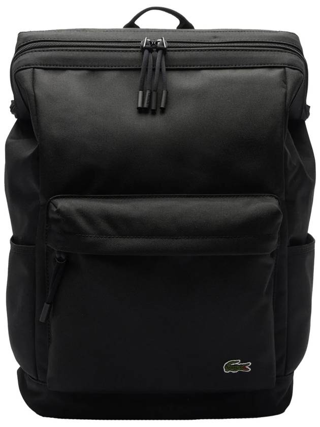 Neo Croc Rectangular Backpack Black - LACOSTE - BALAAN 1