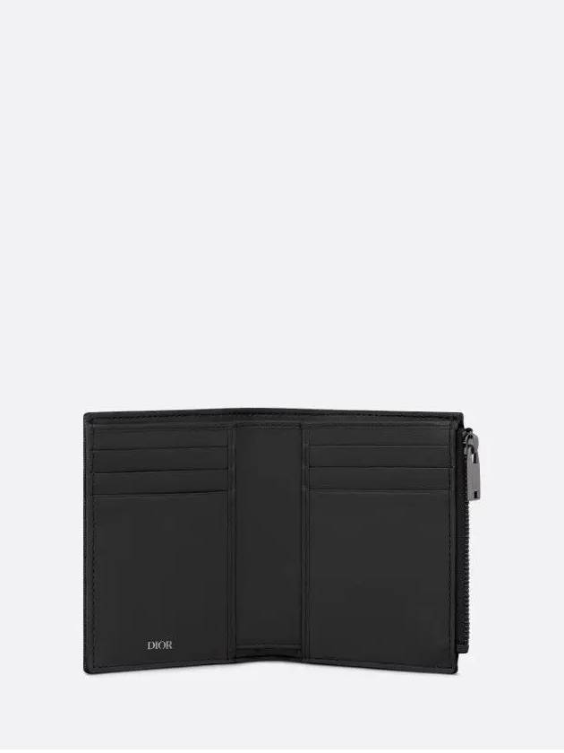 Compact Vertical Oblique Jacquard Canvas Card Wallet Black - DIOR - BALAAN 5