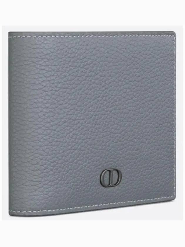 Grain Leather Signature Half Wallet Deep Grey - DIOR - BALAAN 4