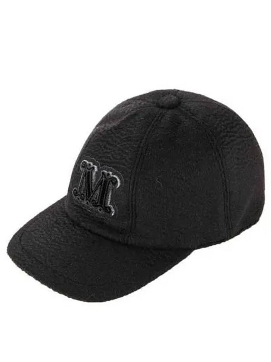 Amiche M Logo Patch Ball Cap Black - MAX MARA - BALAAN 2