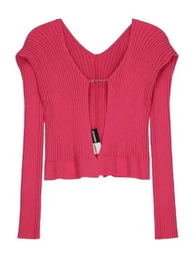 Jacquemus La Maille Fralou Longue Cardigan Pink - JACQUEMUS - BALAAN 1