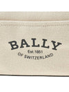 Logo Print Zipper Pouch Bag Beige - BALLY - BALAAN 7