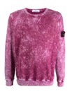 Men's Acid Wash Sweatshirt Purple - STONE ISLAND - BALAAN 2