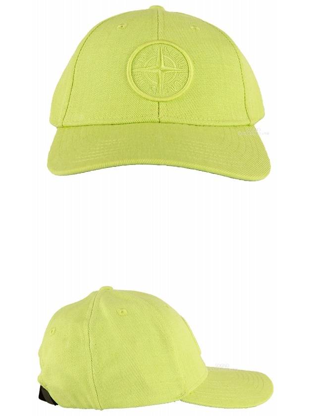 19FW 711599175 V0051 Wappen Patch Blend Ball Cap Lime Hat TEO - STONE ISLAND - BALAAN 4