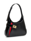 Calfskin Hobo Shoulder Bag Black - SALVATORE FERRAGAMO - BALAAN 3