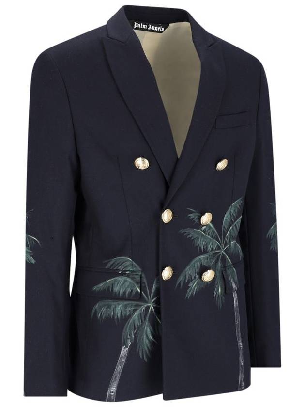 23 ss Print Double-breasted Jacket PMEN023S23FAB0024655 B0710241219 - PALM ANGELS - BALAAN 3