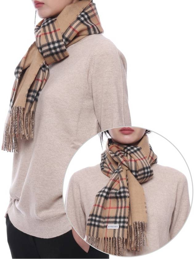 Check Cashmere Scarf Beige - BURBERRY - BALAAN 2