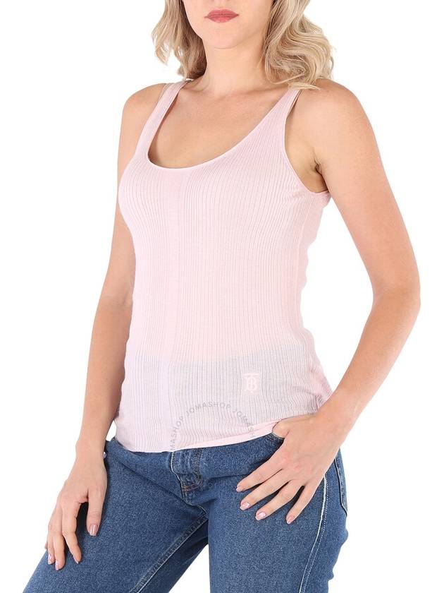 Burberry Veda Light Pink Roundneck Knit Tank Top, Size Small - BURBERRY - BALAAN 3