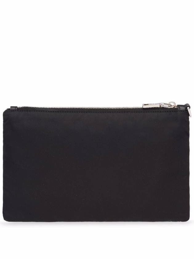 Saffiano Leather Strap Nylon Clutch Bag Black - PRADA - BALAAN 5