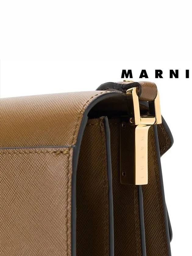 Saffiano Trunk Medium Shoulder Bag Brown - MARNI - BALAAN 6