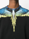 Lime Wing Crew Neck Sweatshirt Black - MARCELO BURLON - BALAAN 7