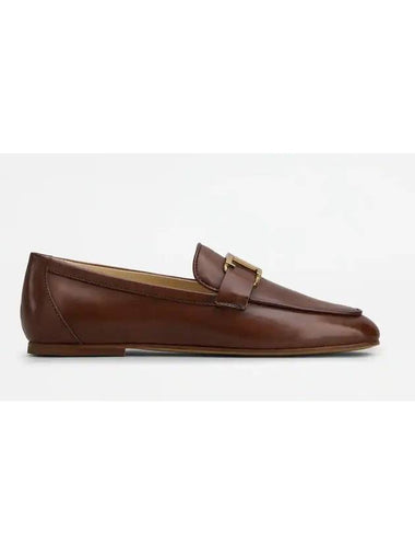 Tods T Timeless Leather Loafers Brown - TOD'S - BALAAN 1