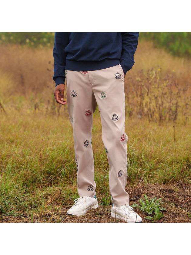 Bucket embroidery chino pants BEIGE MAN - MALBON GOLF - BALAAN 3