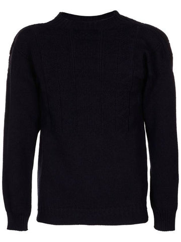 Men's Textured Panel Knit Top Navy - MAISON MARGIELA - BALAAN 1