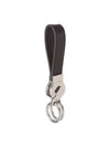 Logo Leather Key Ring Black - SALVATORE FERRAGAMO - BALAAN 4