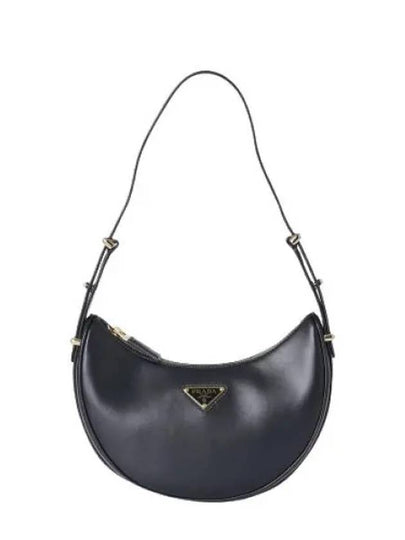 Arque Leather Shoulder Bag Black - PRADA - BALAAN 2