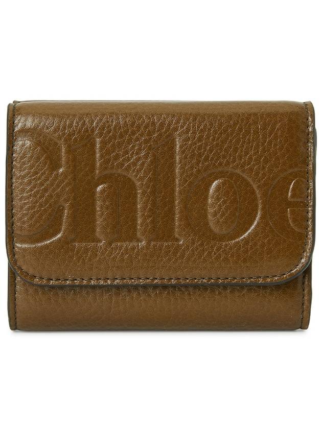 Logo Calfskin Half Wallet Brown - CHLOE - BALAAN 2