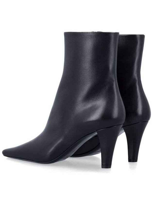 Jill Leather Ankle Boots Black - SAINT LAURENT - BALAAN 5