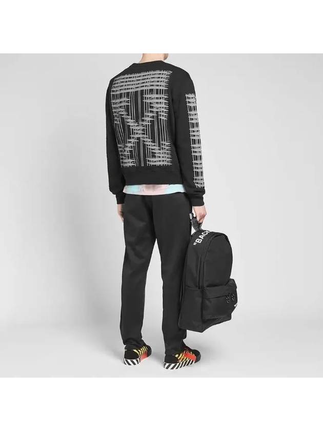 Diag Industrial Arrow Sweatshirt Black - OFF WHITE - BALAAN 10