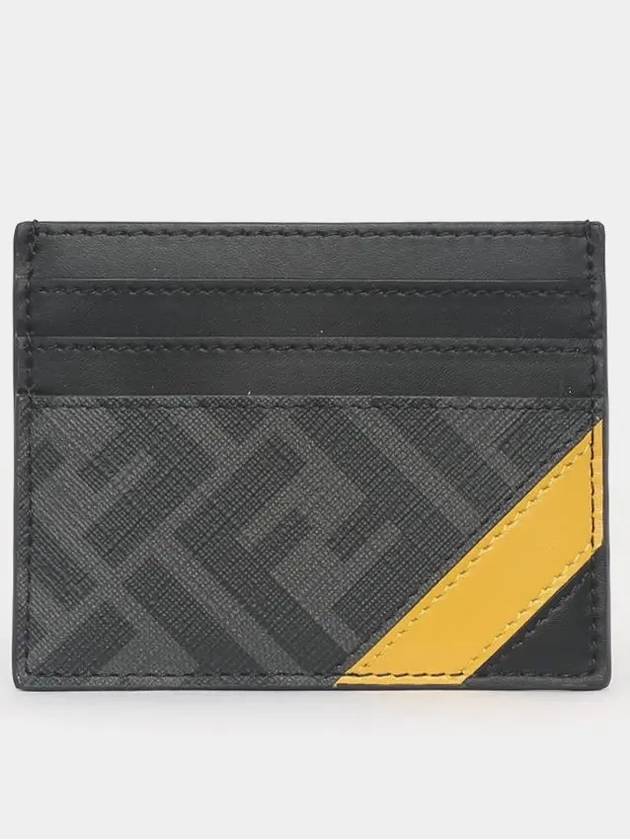 Daigonal Card Wallet Grey - FENDI - BALAAN 3