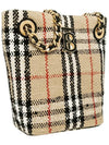 Vintage Check Boucle Mini Lola Bucket Bag Beige - BURBERRY - BALAAN.