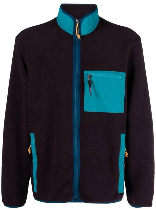 Men's Synchilla Fleece Zip-Up Jacket Purple Blue - PATAGONIA - BALAAN 1
