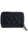 Boy gold logo zipper card wallet - CHANEL - BALAAN 2