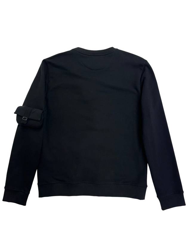 Baquette Crew Neck Cotton Sweatshirt Black - FENDI - BALAAN 6