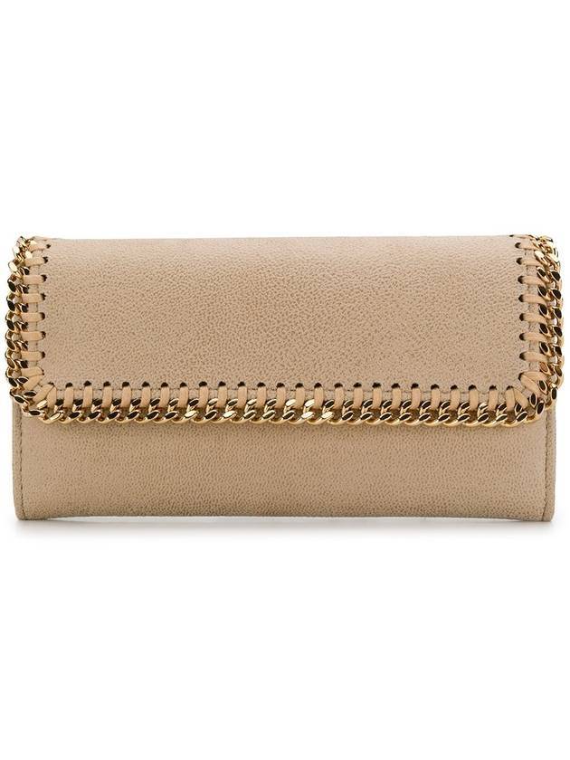 gold-plated Falabella Continental long wallet beige - STELLA MCCARTNEY - BALAAN 1