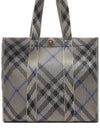 medium check knitted tote bag 8090405 - BURBERRY - BALAAN 3