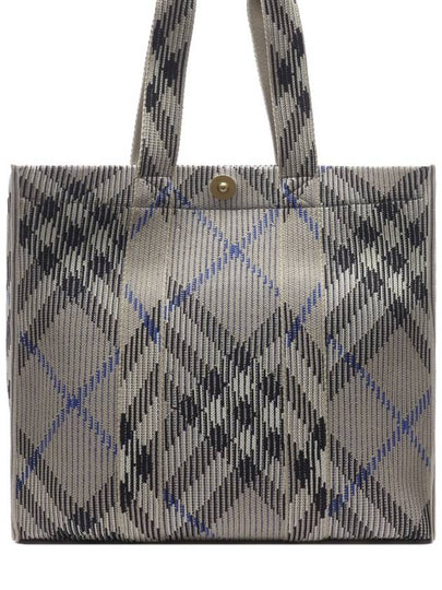 medium check knitted tote bag 8090405 - BURBERRY - BALAAN 2