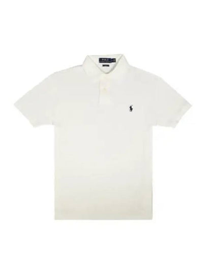 Pony Embroidered Logo Stretch Cotton Short Sleeve Polo Shirt White - POLO RALPH LAUREN - BALAAN 2