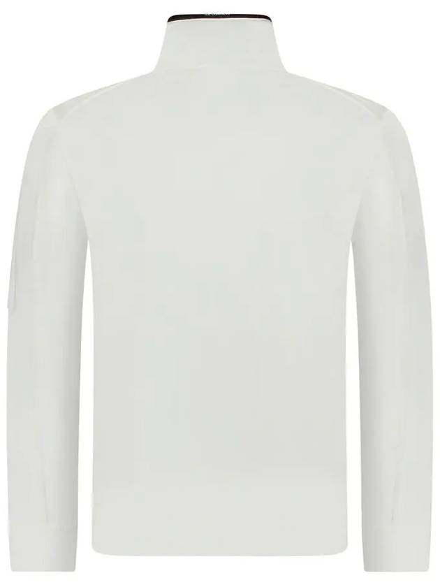 Light Fleece Half Zipped Sweatshirt White - CP COMPANY - BALAAN 4