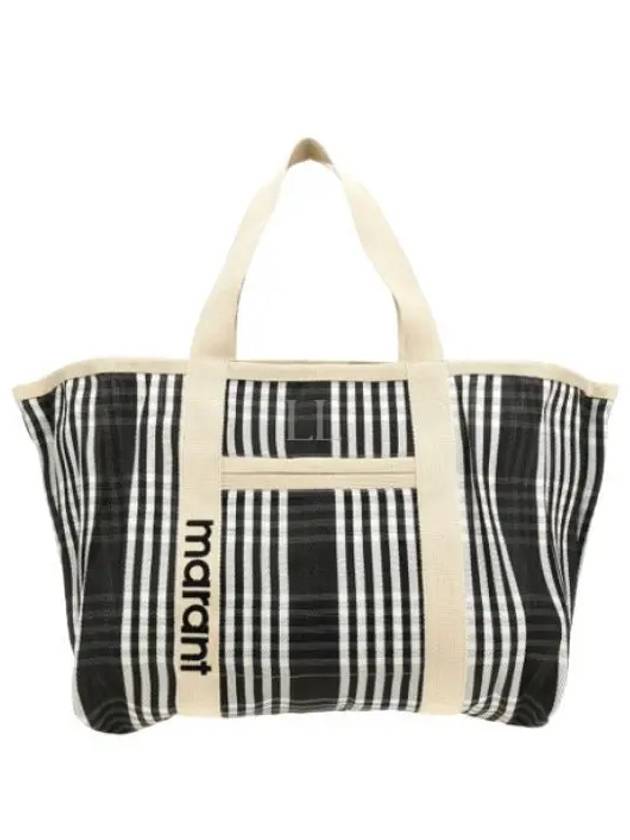 Warden Striped Tote Bag Black - ISABEL MARANT - BALAAN 2