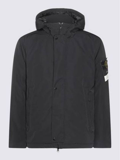 Techno Fabric Hooded Jacket Black - STONE ISLAND - BALAAN 2