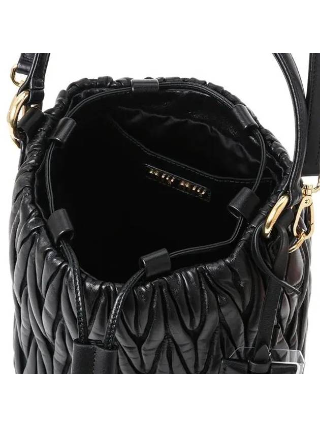 Matelasse Nappa Leather Bucket Bag Black - MIU MIU - BALAAN 6