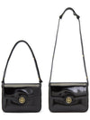 Robinson Spazzolato Convertible Logo Shoulder Bag Black - TORY BURCH - BALAAN 8