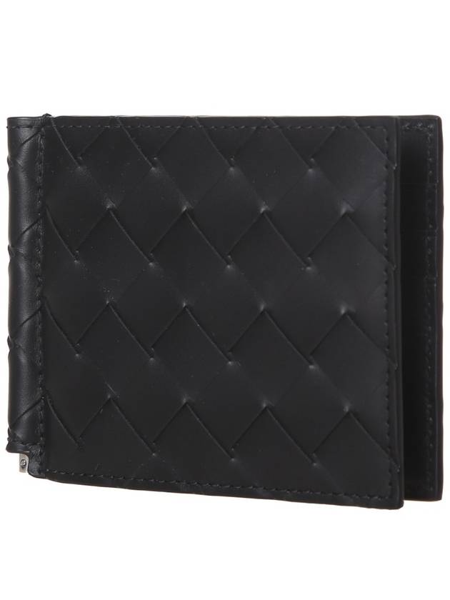 Intrecciato Money Clip Card Wallet Black - BOTTEGA VENETA - BALAAN 3