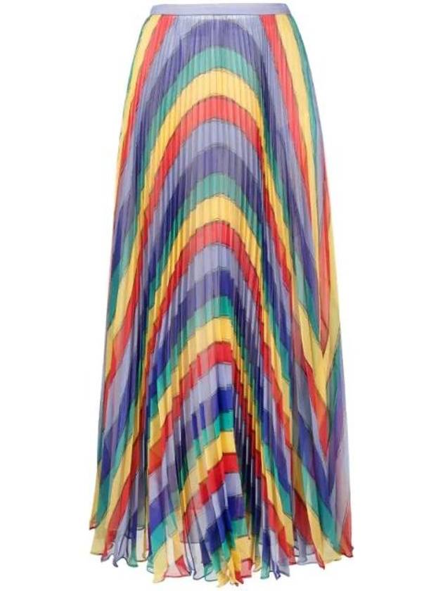 Wave Print Pleated Skirt ROPW35017LRW130 - ROCHAS - BALAAN 1