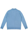 V-neck Wool Cardigan Light Blue - SOLEW - BALAAN 3