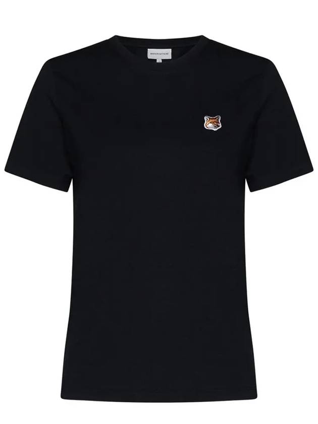 Fox Head Patch Regular Short Sleeve T-Shirt Black - MAISON KITSUNE - BALAAN 3