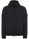 Men's Waffen Comfort Tech Reversible Padded Hooded Jacket Black - STONE ISLAND - BALAAN 3