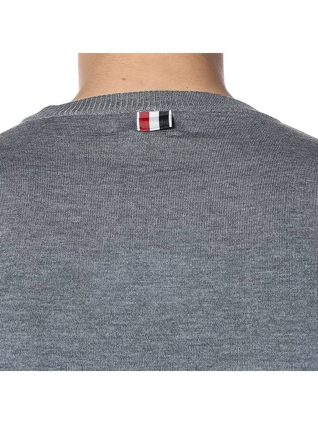 4 Bar Stripe Classic Wool Knit Top Grey - THOM BROWNE - BALAAN 8