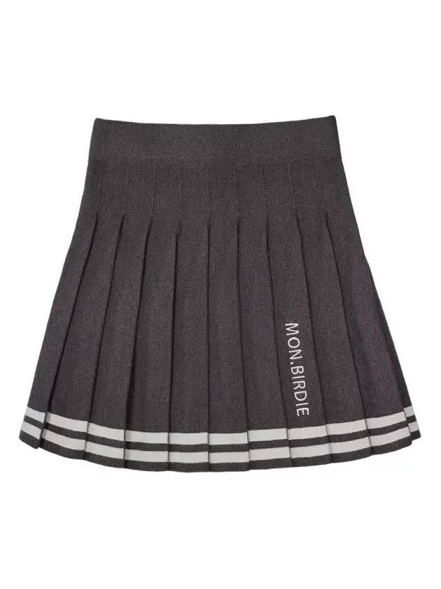 SAILOR KNIT SKIRT Sailor line pleated knit skirtGREY - MONBIRDIE GOLF - BALAAN 2