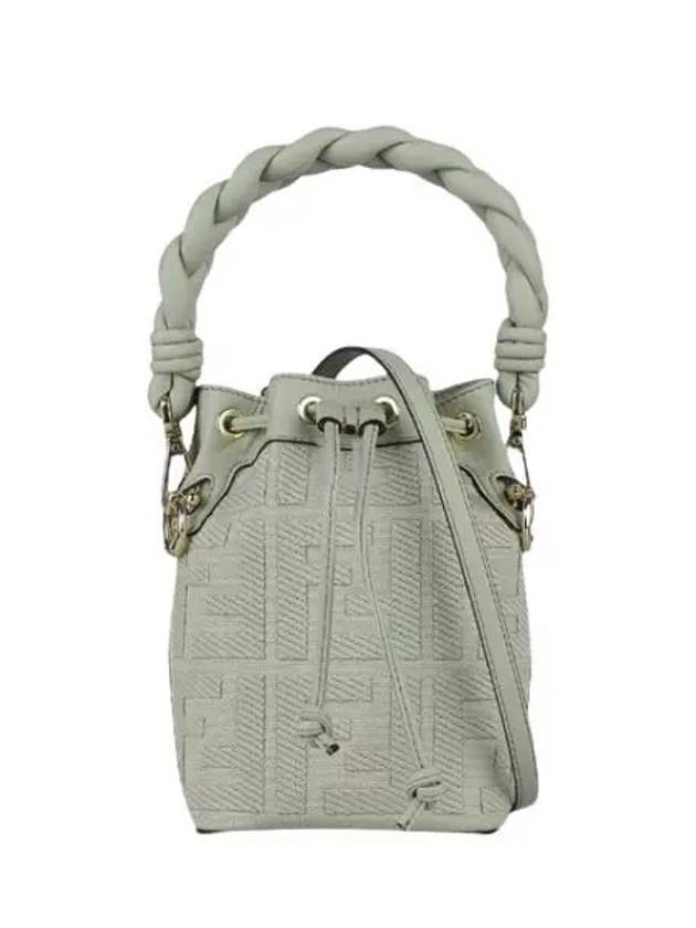 Mon Tresor Mini FF Canvas Bucket Bag Green - FENDI - BALAAN 2