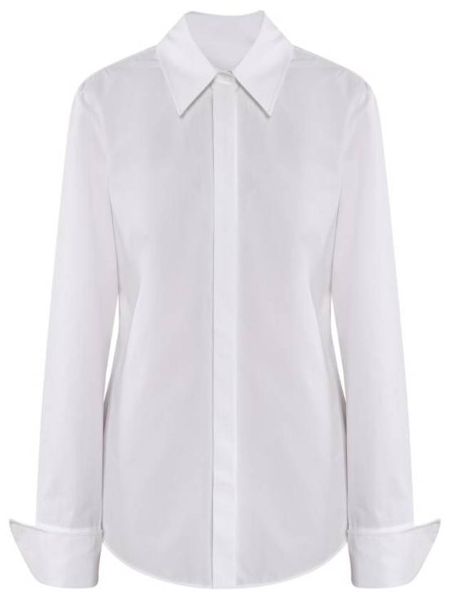 Oste Cotton Long Sleeve Shirt White - MAX MARA - BALAAN 2