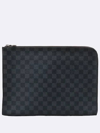 N64437 Damier Graphite Canvas Pochette Jour GM Clutch - LOUIS VUITTON - BALAAN 1