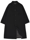 EARTH COTTON BALMACAAN COAT Black - A NOTHING - BALAAN 2