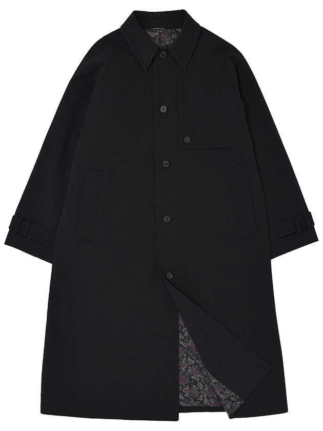 EARTH COTTON BALMACAAN COAT Black - A NOTHING - BALAAN 1