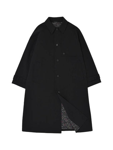 EARTH COTTON BALMACAAN COAT Black - A NOTHING - BALAAN 1